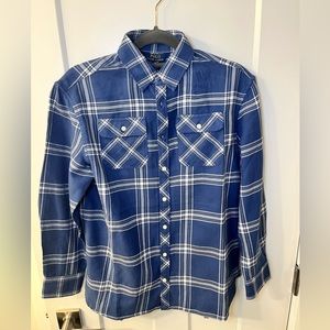 NWT Boys Polo Ralph Lauren Size 14 Plaid Blue Shirt